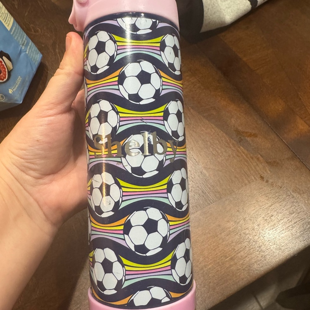 Pottery Barn kids Soccer Ball Patterned Water Bottle